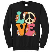 Peace Sign Love 60s 70s Costume Groovy Hippie Theme Party Sweatshirt