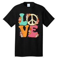 Peace Sign Love 60s 70s Costume Groovy Hippie Theme Party Tall T-Shirt