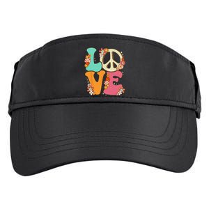 Peace Sign Love 60s 70s Costume Groovy Hippie Theme Party Adult Drive Performance Visor