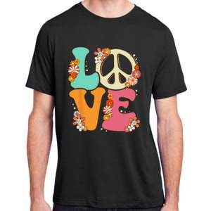 Peace Sign Love 60s 70s Costume Groovy Hippie Theme Party Adult ChromaSoft Performance T-Shirt