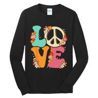 Peace Sign Love 60s 70s Costume Groovy Hippie Theme Party Tall Long Sleeve T-Shirt