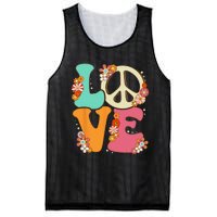 Peace Sign Love 60s 70s Costume Groovy Hippie Theme Party Mesh Reversible Basketball Jersey Tank