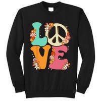 Peace Sign Love 60s 70s Costume Groovy Hippie Theme Party Tall Sweatshirt