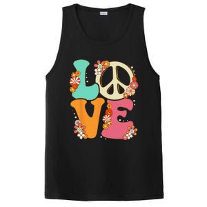 Peace Sign Love 60s 70s Costume Groovy Hippie Theme Party PosiCharge Competitor Tank