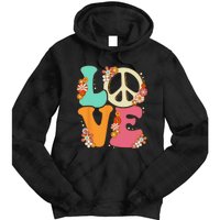 Peace Sign Love 60s 70s Costume Groovy Hippie Theme Party Tie Dye Hoodie