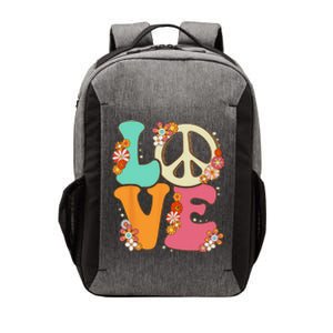 Peace Sign Love 60s 70s Costume Groovy Hippie Theme Party Vector Backpack