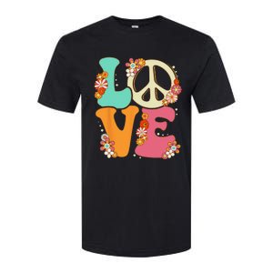 Peace Sign Love 60s 70s Costume Groovy Hippie Theme Party Softstyle CVC T-Shirt