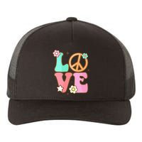 Peace Sign Love 60s 70s Costume Groovy Hippie Theme Party Yupoong Adult 5-Panel Trucker Hat