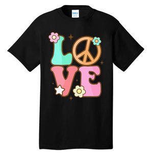 Peace Sign Love 60s 70s Costume Groovy Hippie Theme Party Tall T-Shirt