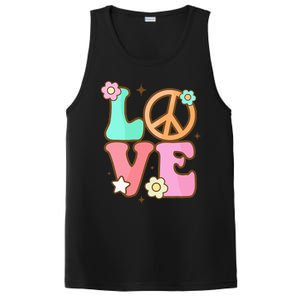 Peace Sign Love 60s 70s Costume Groovy Hippie Theme Party PosiCharge Competitor Tank