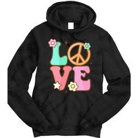 Peace Sign Love 60s 70s Costume Groovy Hippie Theme Party Tie Dye Hoodie