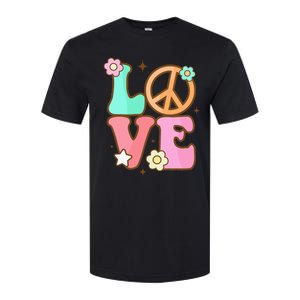 Peace Sign Love 60s 70s Costume Groovy Hippie Theme Party Softstyle CVC T-Shirt