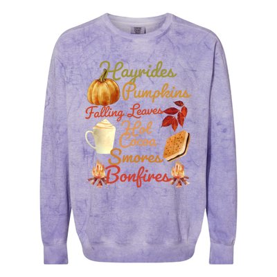 Pumpkin Spice Latte Halloween Fall Coffee Horror Movie Lover Gift Colorblast Crewneck Sweatshirt