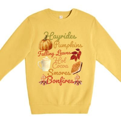 Pumpkin Spice Latte Halloween Fall Coffee Horror Movie Lover Gift Premium Crewneck Sweatshirt