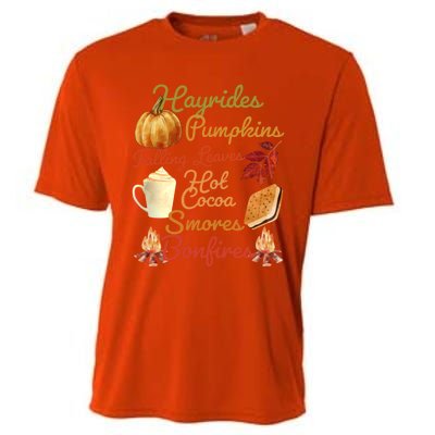 Pumpkin Spice Latte Halloween Fall Coffee Horror Movie Lover Gift Cooling Performance Crew T-Shirt