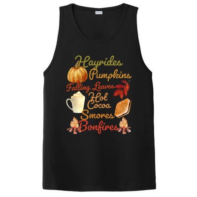 Pumpkin Spice Latte Halloween Fall Coffee Horror Movie Lover Gift PosiCharge Competitor Tank