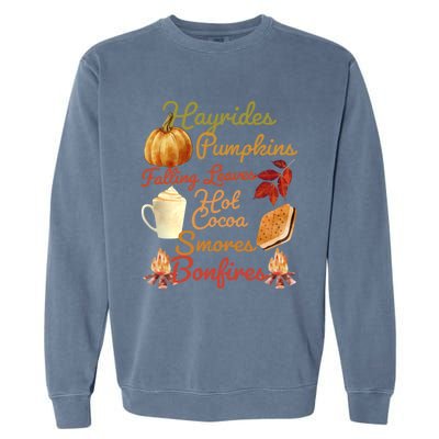 Pumpkin Spice Latte Halloween Fall Coffee Horror Movie Lover Gift Garment-Dyed Sweatshirt