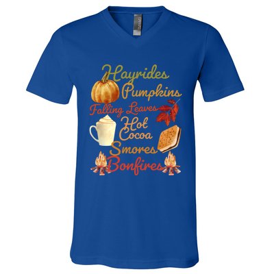 Pumpkin Spice Latte Halloween Fall Coffee Horror Movie Lover Gift V-Neck T-Shirt