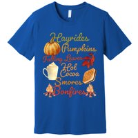 Pumpkin Spice Latte Halloween Fall Coffee Horror Movie Lover Gift Premium T-Shirt