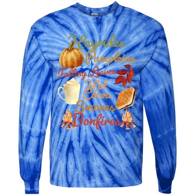 Pumpkin Spice Latte Halloween Fall Coffee Horror Movie Lover Gift Tie-Dye Long Sleeve Shirt