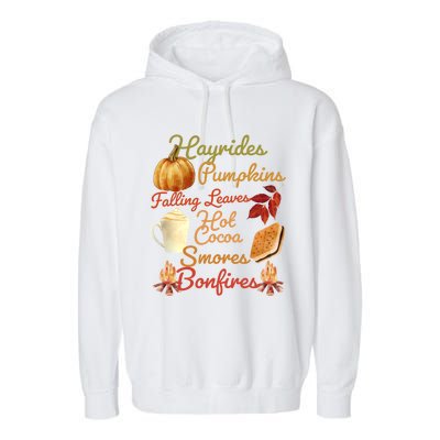 Pumpkin Spice Latte Halloween Fall Coffee Horror Movie Lover Gift Garment-Dyed Fleece Hoodie