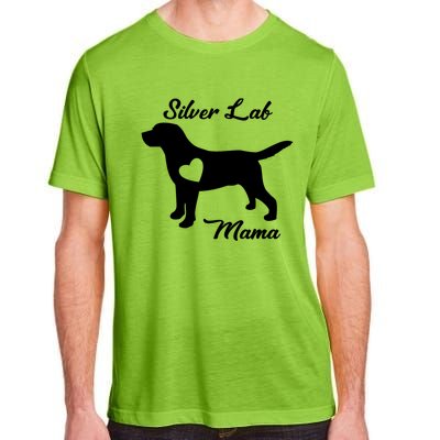 Proud Silver Lab Mama Mom Labrador Retriever Funny Gift Adult ChromaSoft Performance T-Shirt