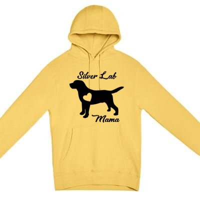 Proud Silver Lab Mama Mom Labrador Retriever Funny Gift Premium Pullover Hoodie