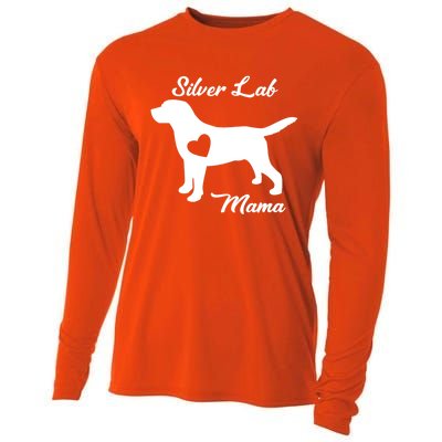 Proud Silver Lab Mama Mom Labrador Retriever Funny Gift Cooling Performance Long Sleeve Crew