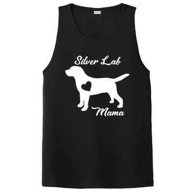 Proud Silver Lab Mama Mom Labrador Retriever Funny Gift PosiCharge Competitor Tank