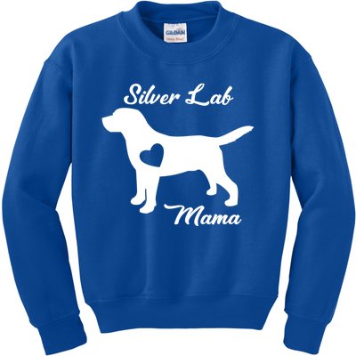 Proud Silver Lab Mama Mom Labrador Retriever Funny Gift Kids Sweatshirt