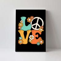 Peace Sign Love 60s 70s Groovy Hippie Theme Party Canvas