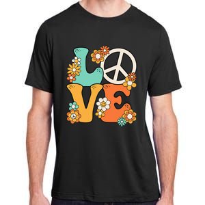 Peace Sign Love 60s 70s Groovy Hippie Theme Party Adult ChromaSoft Performance T-Shirt