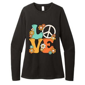 Peace Sign Love 60s 70s Groovy Hippie Theme Party Womens CVC Long Sleeve Shirt