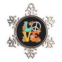 Peace Sign Love 60s 70s Groovy Hippie Theme Party Metallic Star Ornament