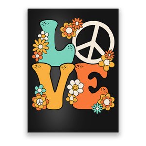 Peace Sign Love 60s 70s Groovy Hippie Theme Party Poster