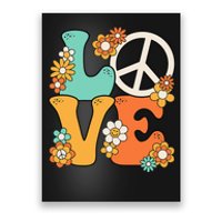 Peace Sign Love 60s 70s Groovy Hippie Theme Party Poster