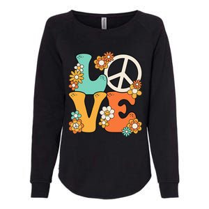 Peace Sign Love 60s 70s Groovy Hippie Theme Party Womens California Wash Sweatshirt