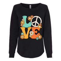 Peace Sign Love 60s 70s Groovy Hippie Theme Party Womens California Wash Sweatshirt