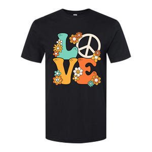 Peace Sign Love 60s 70s Groovy Hippie Theme Party Softstyle CVC T-Shirt