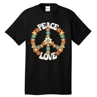 Peace Sign Love 60s 70s Groovy Hippie Theme Party Tall T-Shirt