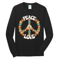 Peace Sign Love 60s 70s Groovy Hippie Theme Party Tall Long Sleeve T-Shirt