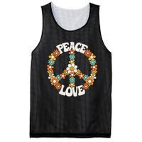 Peace Sign Love 60s 70s Groovy Hippie Theme Party Mesh Reversible Basketball Jersey Tank