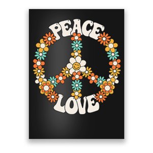 Peace Sign Love 60s 70s Groovy Hippie Theme Party Poster