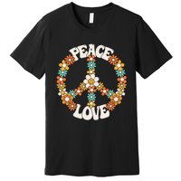 Peace Sign Love 60s 70s Groovy Hippie Theme Party Premium T-Shirt