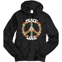 Peace Sign Love 60s 70s Groovy Hippie Theme Party Tie Dye Hoodie