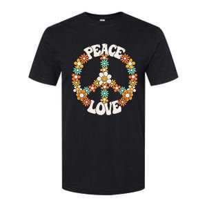 Peace Sign Love 60s 70s Groovy Hippie Theme Party Softstyle CVC T-Shirt