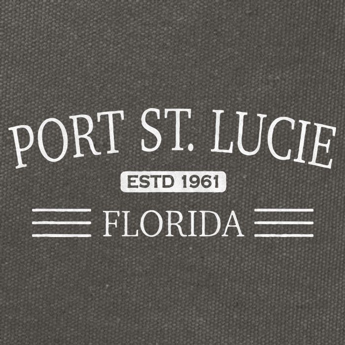 Port St Lucie Florida FL Cotton Canvas Backpack