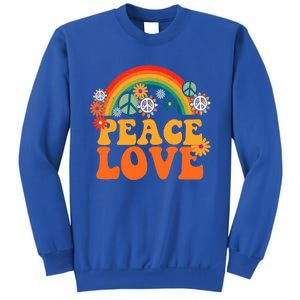 Peace Sign Love 60s 70s Tie Dye Hippie Halloween Gift Sweatshirt