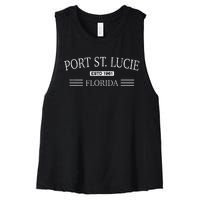 Port St Lucie Florida FL Women's Racerback Cropped Tank