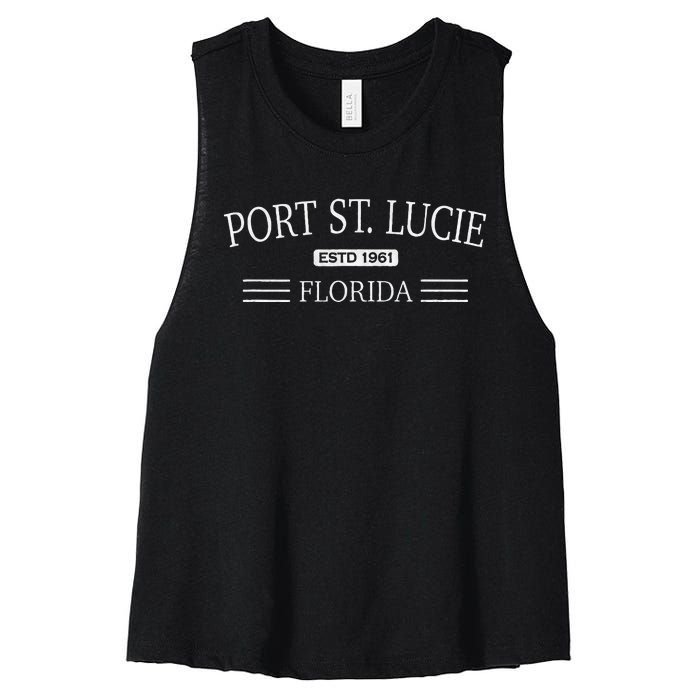 Port St Lucie Florida FL Women's Racerback Cropped Tank